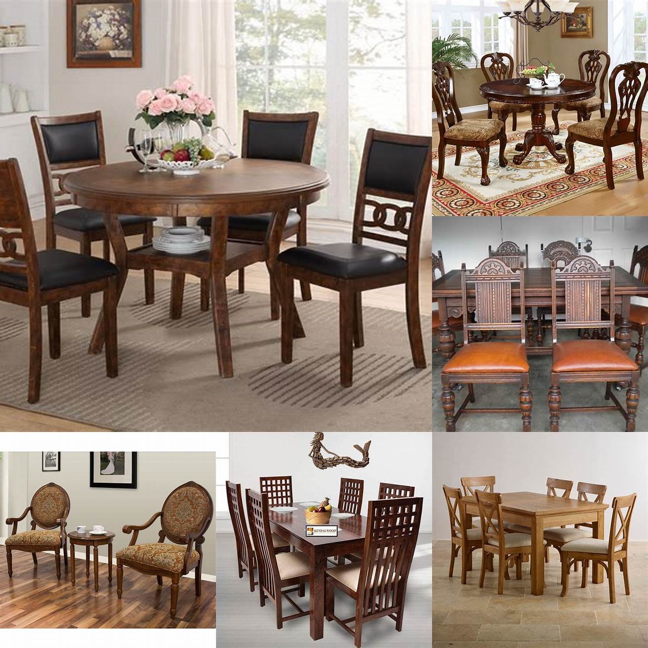 Classic Wooden Chair and Table Set