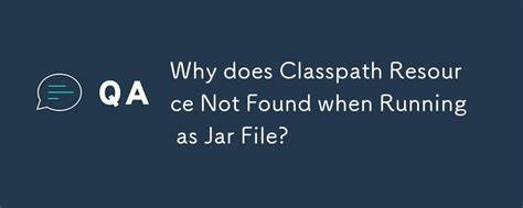 Classpath resource not found when running as jar