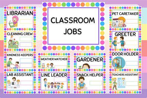Classroom Job Chart For Preschool