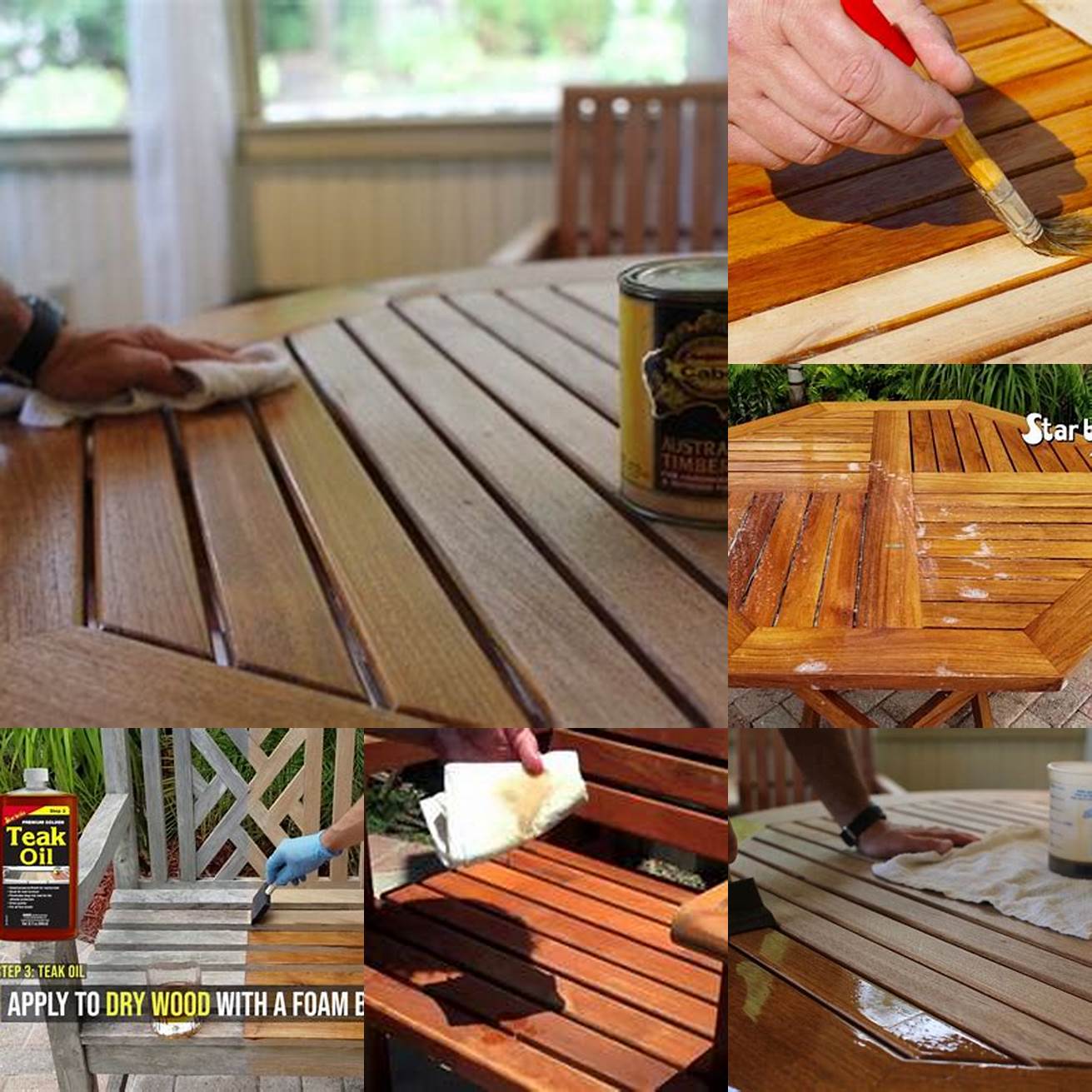 Clean the Teak Sealed with Oil