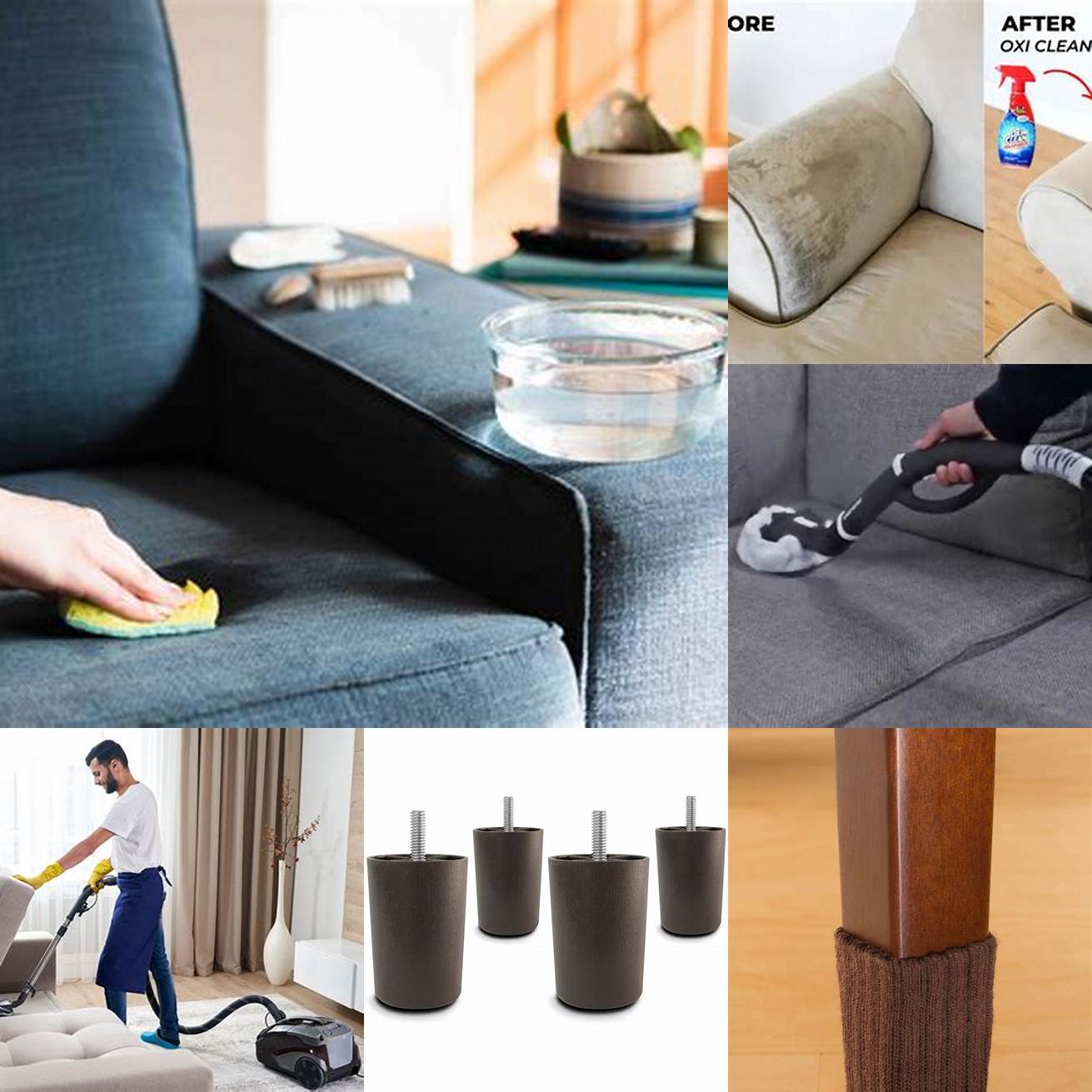 Clean the bottom of your furniture legs