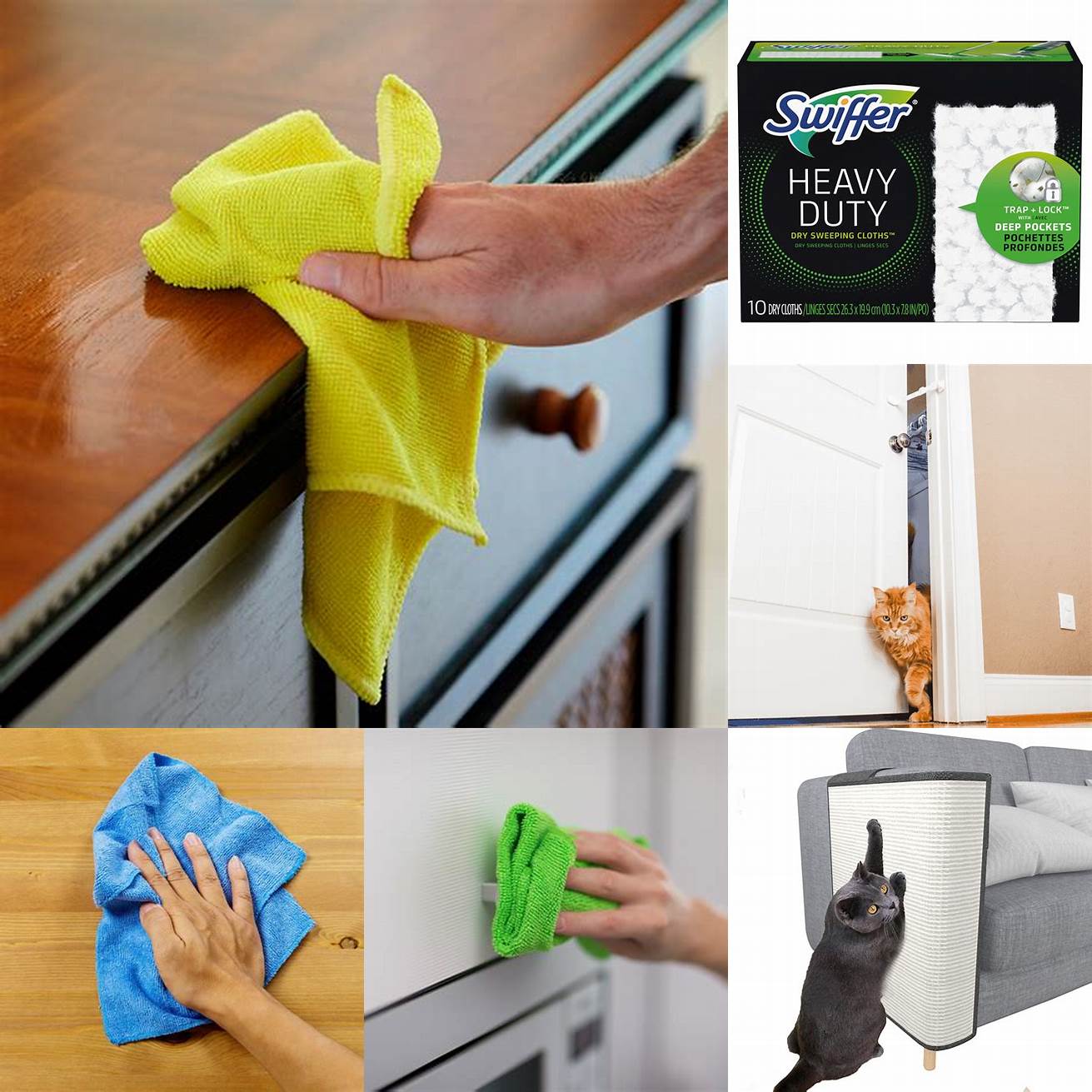 Clean the doors surface with a dry cloth