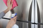 Clean Stainless Steel Refrigerator Door