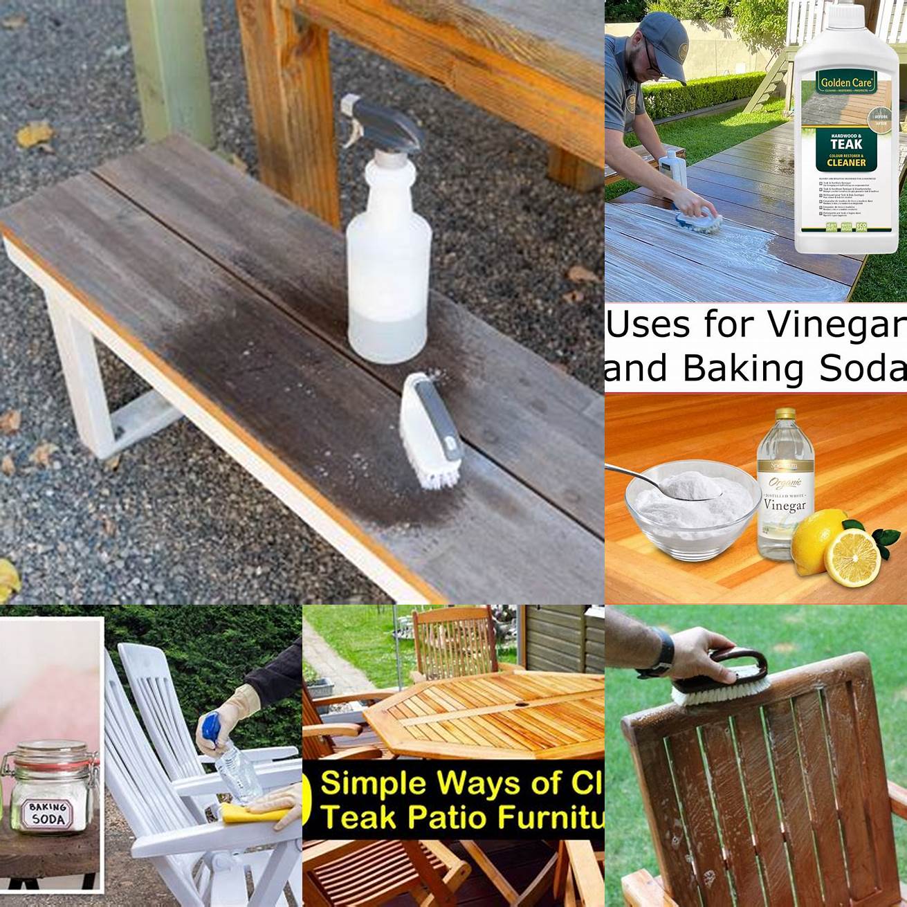 Cleaning Teak Furniture with Vinegar and Baking Soda