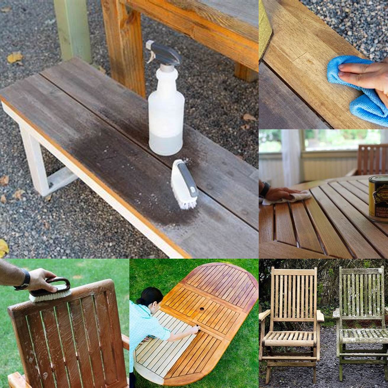 Cleaning Teak Furniture with a Cloth