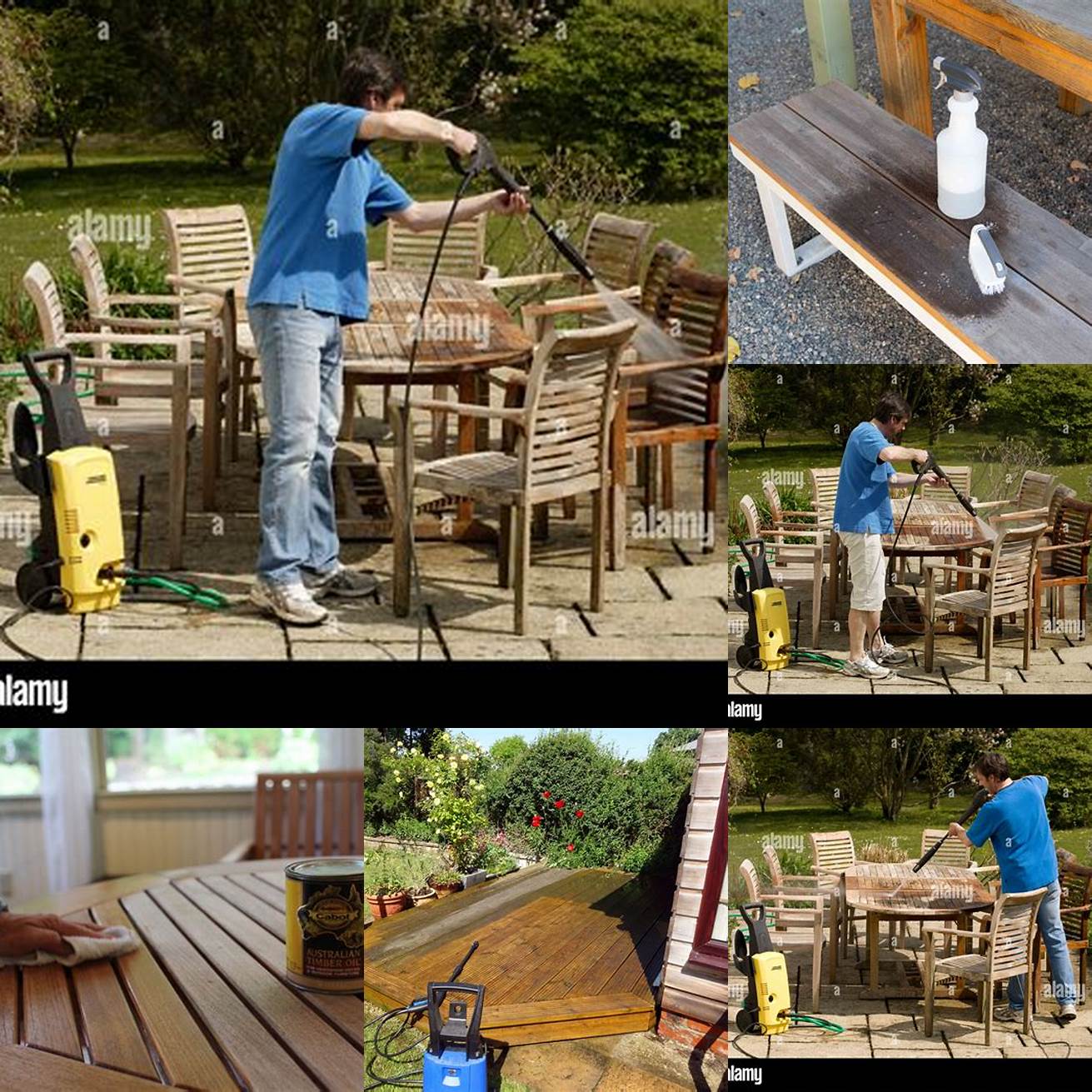 Cleaning Teak Furniture with a Pressure Washer