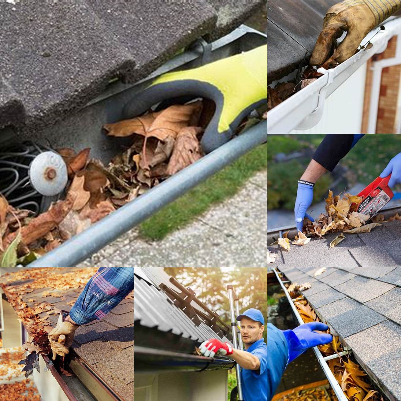 Cleaning gutters and drains