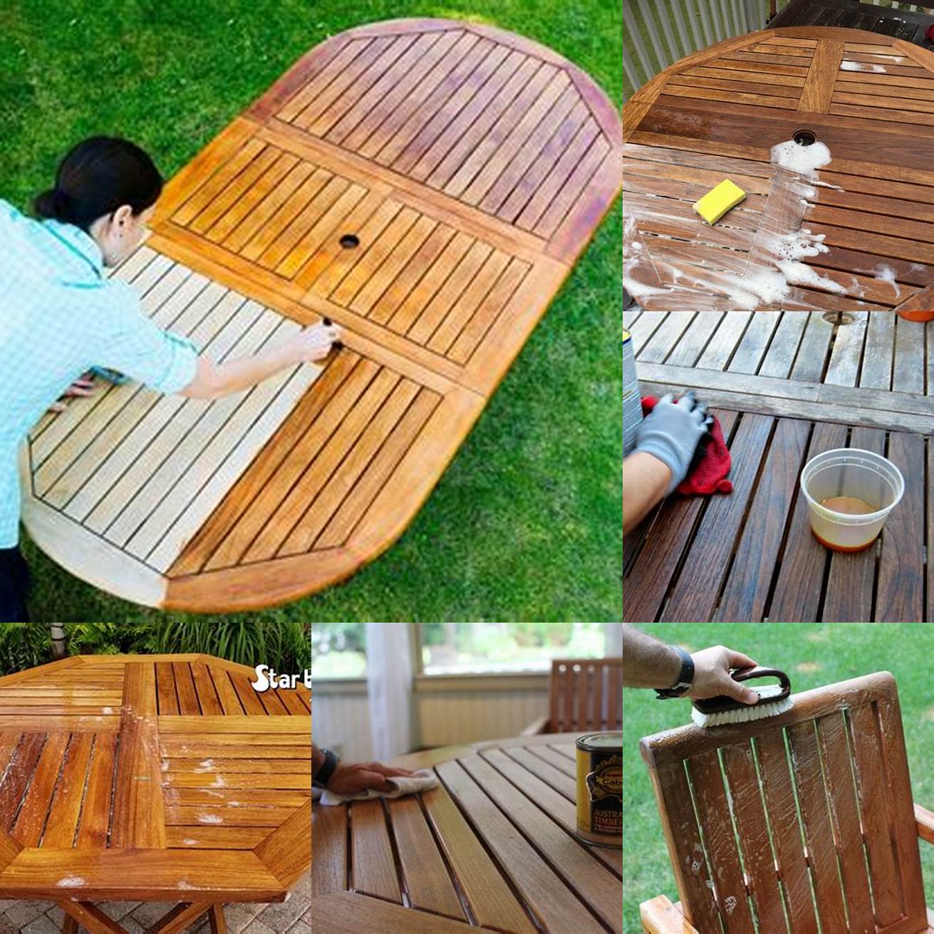 Cleaning the Teak Table