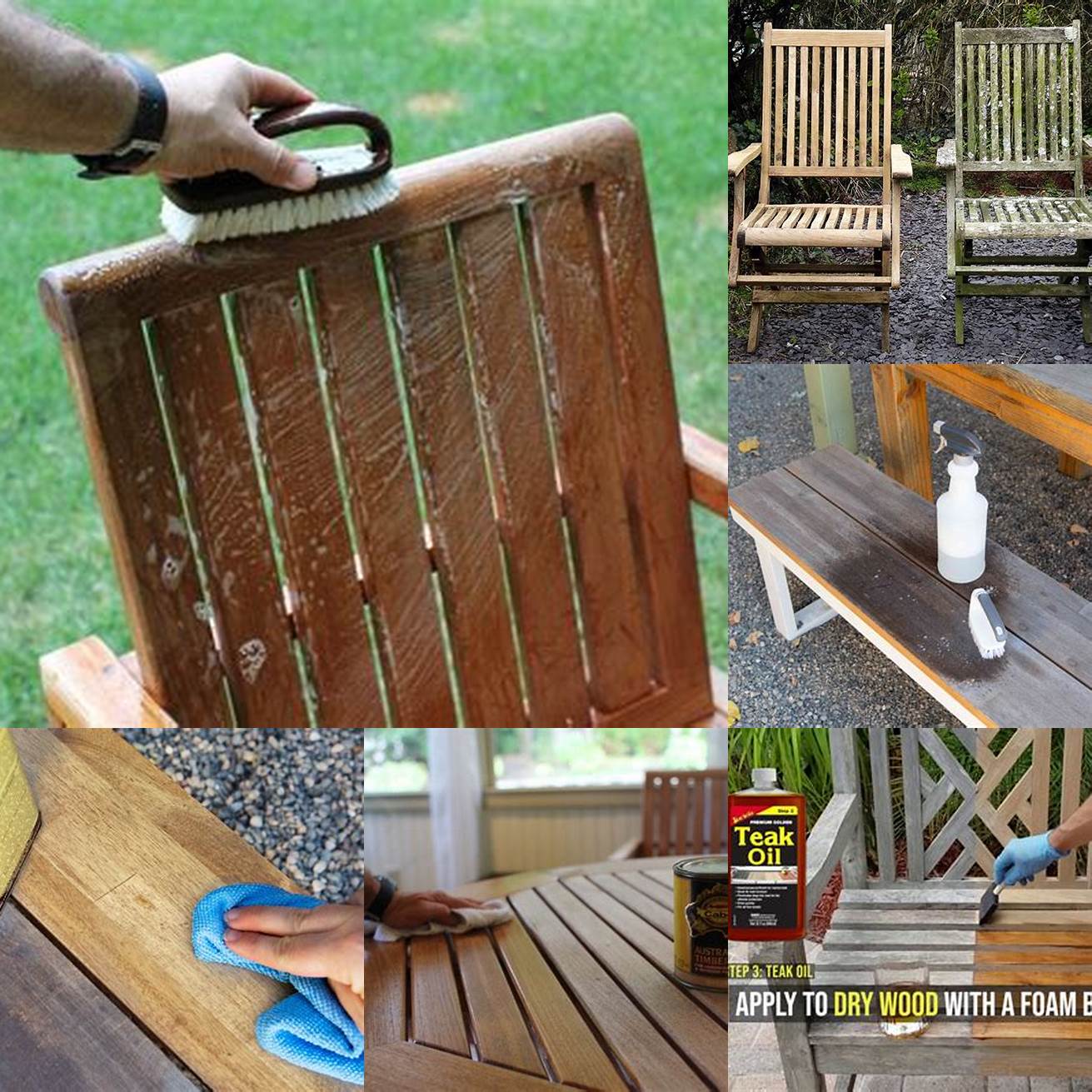 Cleaning the Teak Wood