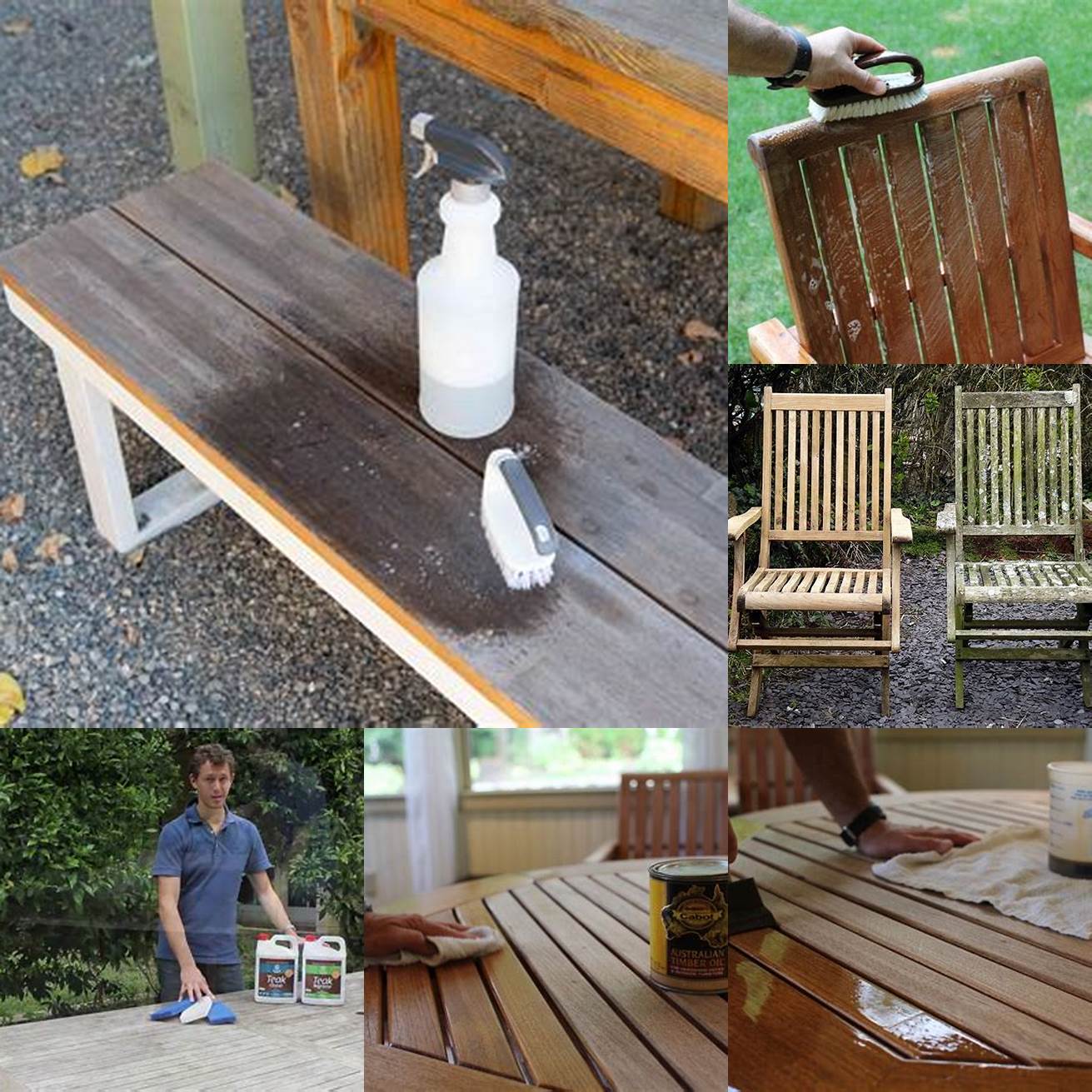 Cleaning the Teak