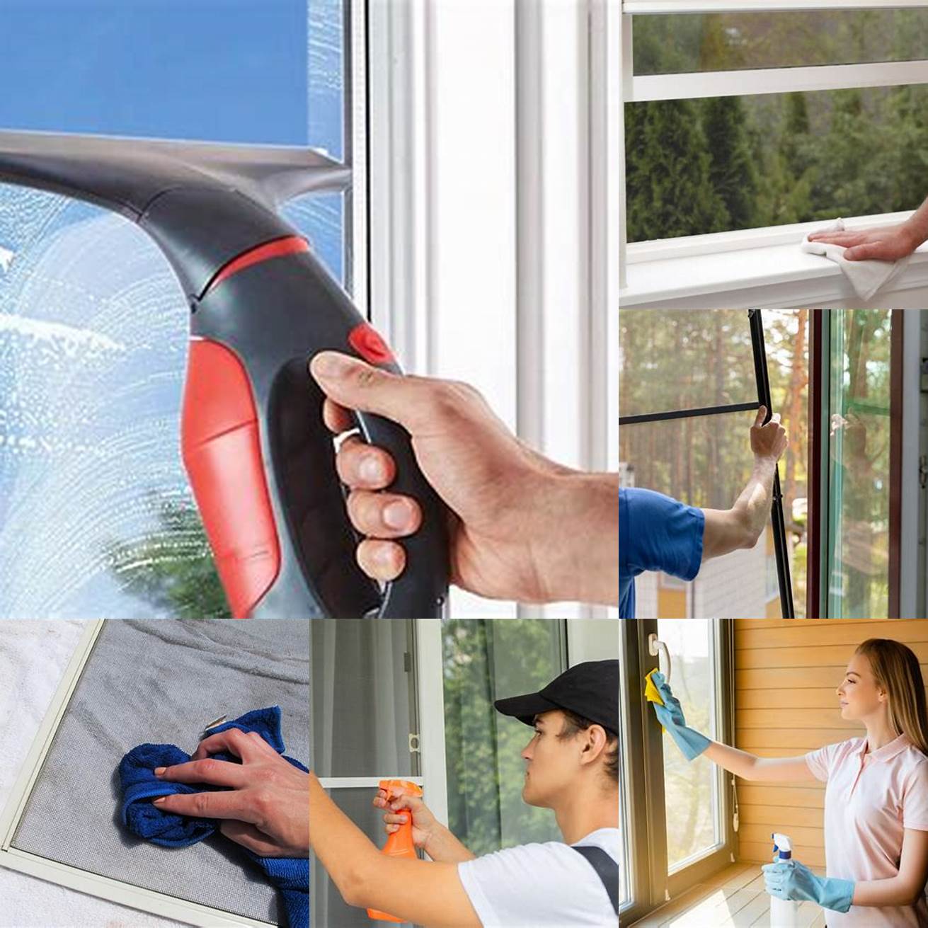 Cleaning windows and screens