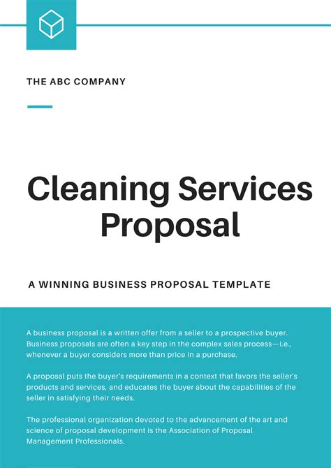 Cleaning Proposal Template