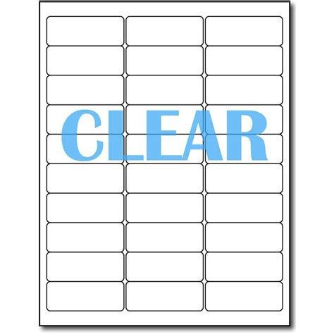 Clear Printable Labels