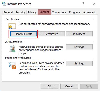 Clear SSL State