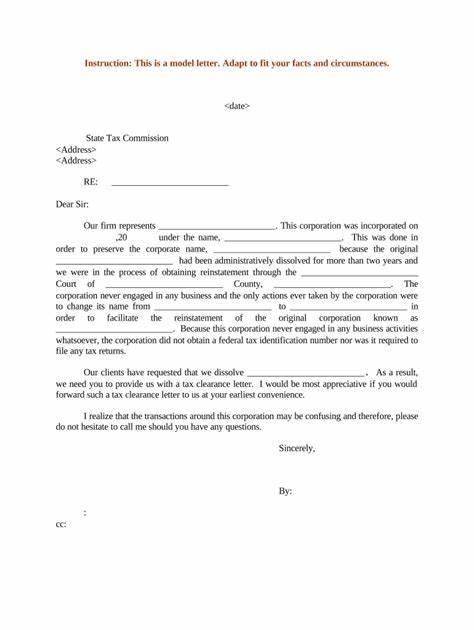 New clearance letter 05-377 form tax 502