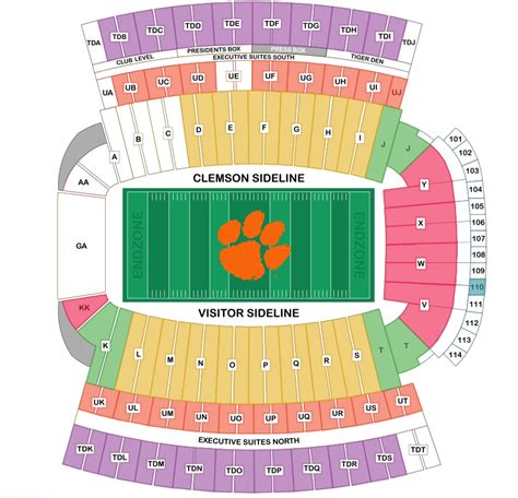 Clemson Stadium Seating Chart