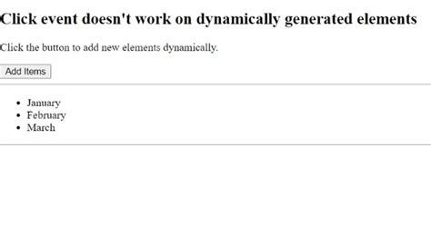 Click event doesnt work on dynamically generated elements duplicate