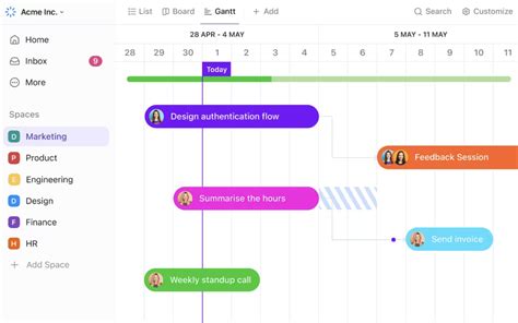 Clickup Gantt Chart Features