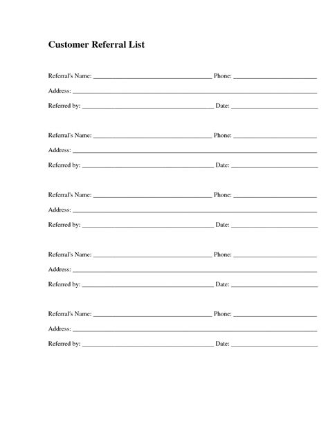 Client Referral Template