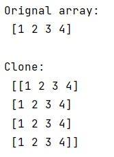 Cloning row or column vectors