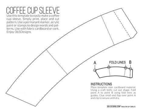 Coffee Cup Sleeve Template