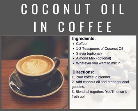 Coffee with coconut oil