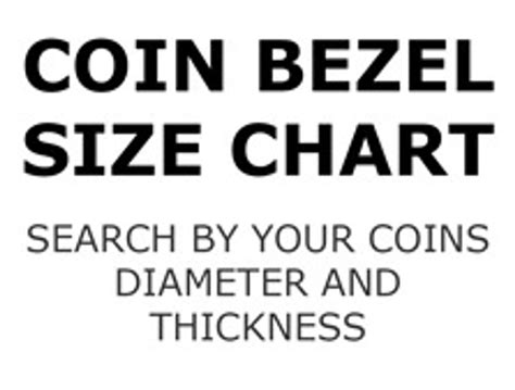 Coin Bezel Size Chart
