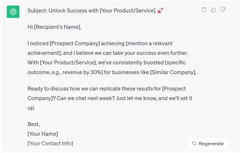 Cold Email Template B2b