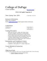 College Of Dupage Course Catalog Spring 2018