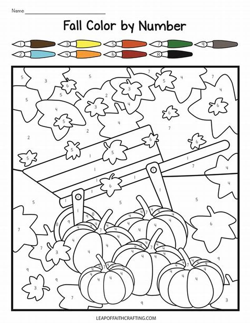 Color By Number Printable Fall