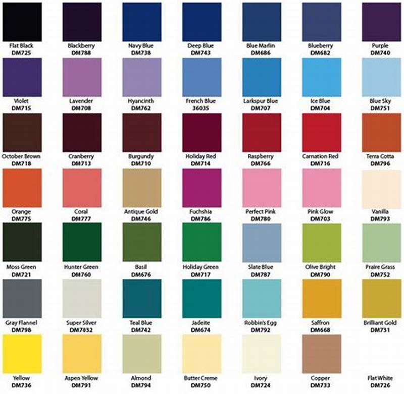 Color Chart For Rustoleum Spray Paint