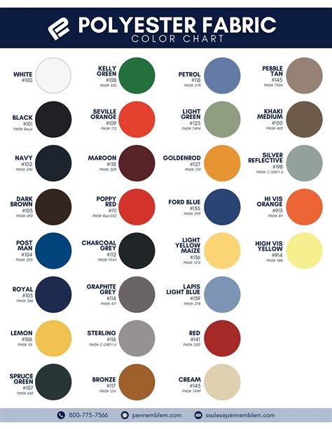 Color Fabric Chart