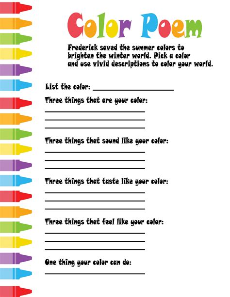 Color Poetry Template