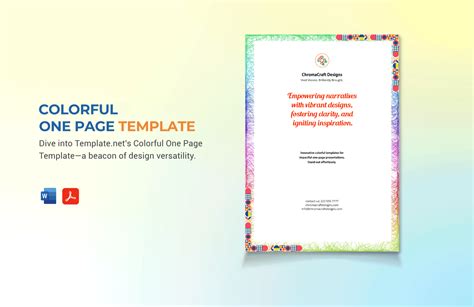 Colorful Word Templates Free Download