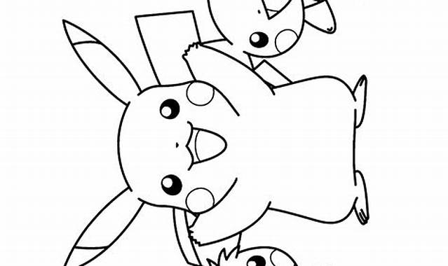 Coloriage de groupe Pikachu