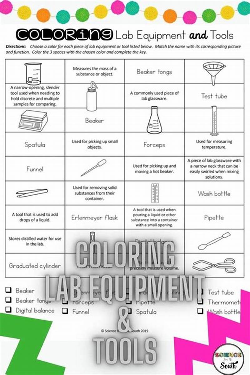Coloring Lab Equipment And Tools Answer Key