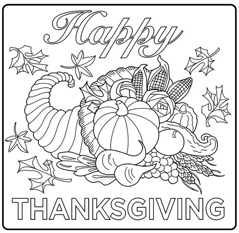 Coloring Pictures For Thanksgiving Printables