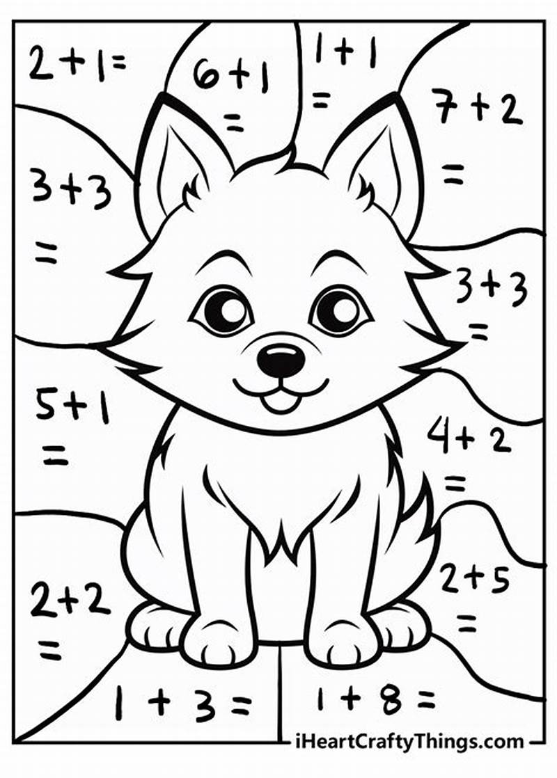 Coloring Sheets With Math Problems For Kids