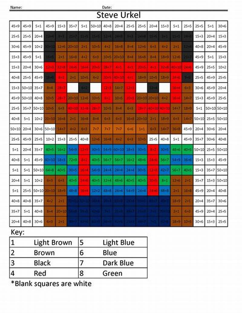 Coloring Squared Division Worksheets Wolverine Wolverbean Answer Key