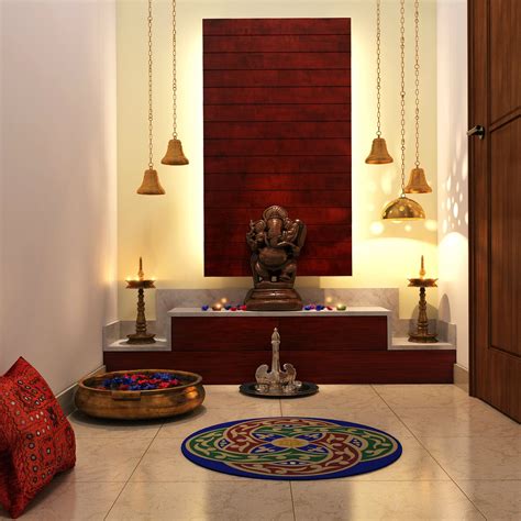 Colour scheme of Hindu prayer room