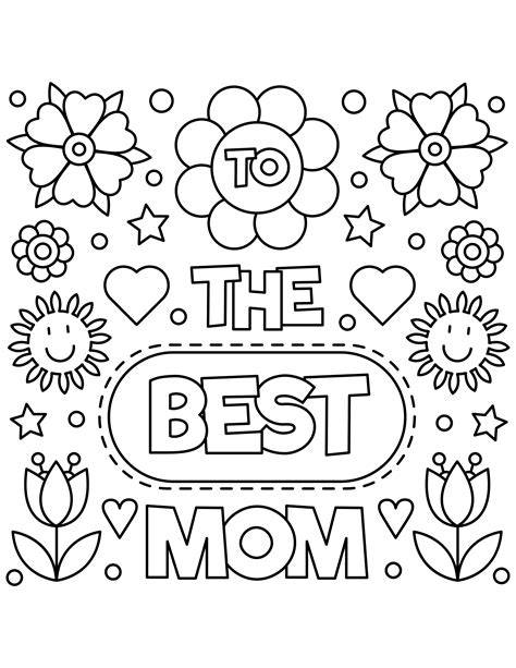 Colouring Pages Free Printable Mother's Day