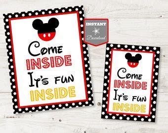 Come Inside It's Fun Inside Free Printable