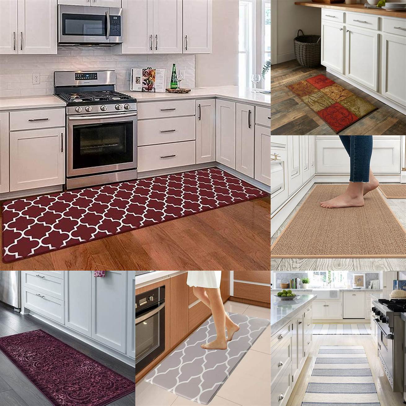 Comfort Kitchen area rugs provide a comfortable surface to stand on while cooking or doing dishes
