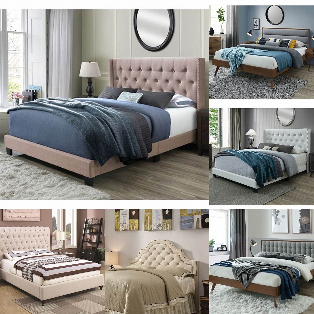 Comfortable and stylish upholstered bed