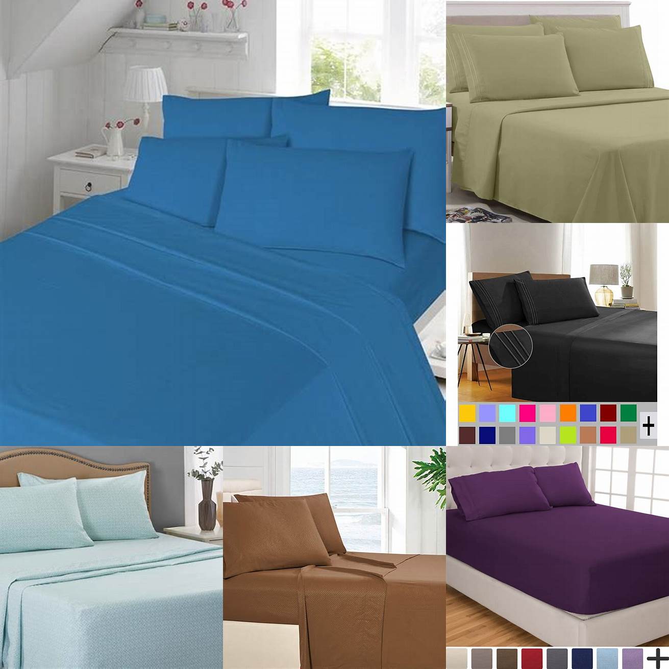 Comforter fitted sheet flat sheet two pillowcases and two shams