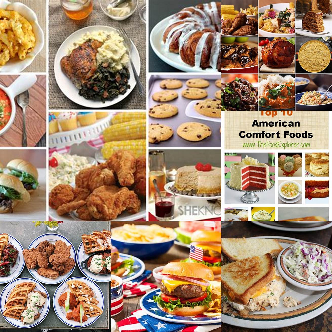 Comforting American cuisine is often associated with comfort food which can be a source of nostalgia and emotional comfort