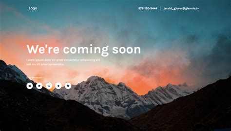 Coming Soon Website Template Html