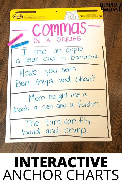 Commas Anchor Chart