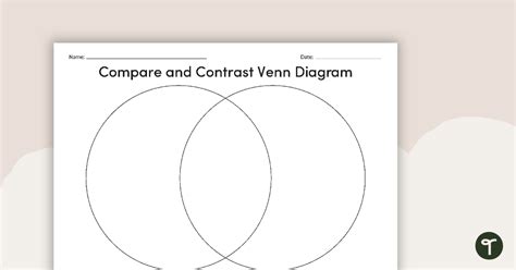 Compare And Contrast Venn Diagram Template