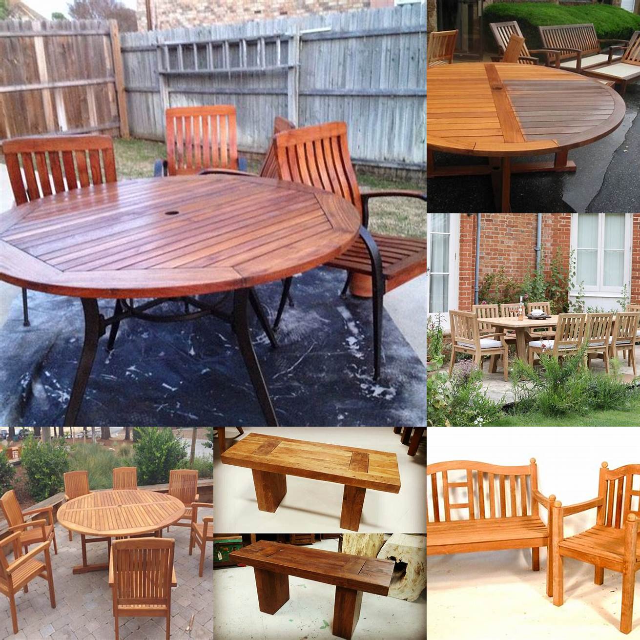 Comparison of Natural and Stained Provence Teak Furniture